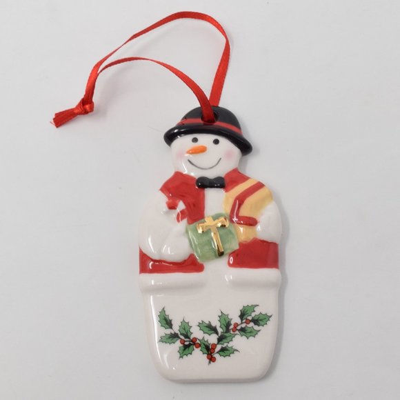 Spode Christmas Tree Mr Snowman Ornament Holiday Ceramic New in Box Traditional - Picture 3 of 7